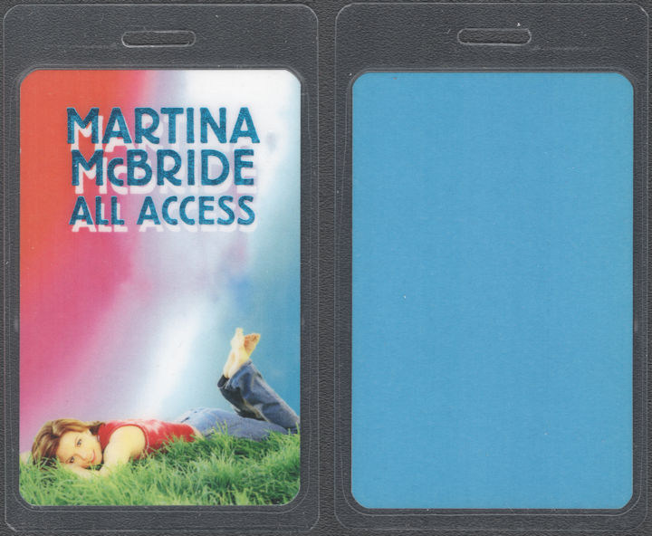 ##MUSICBP2020 - Martina McBride Laminated OTTO Backstage Pass from the 2001 "Blessed" Tour