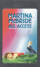 ##MUSICBP2020 - Martina McBride Laminated OTTO Backstage Pass from the 2001 "Blessed" Tour