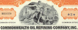 #ZZStock057 - Commonwealth OIl Refining Company, Inc. Stock Certificate