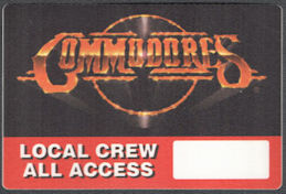 ##MUSICBP1470  - Commodores OTTO Cloth Local Crew All Access Pass from a late 1990's Tour