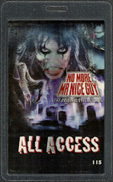 ##MUSICBP1859 - Alice Cooper OTTO Laminated All Access Pass from the 2011 No More Mr. Nice Guy Tour