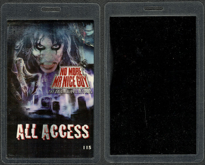 ##MUSICBP1859 - Alice Cooper OTTO Laminated All Access Pass from the 2011 No More Mr. Nice Guy Tour