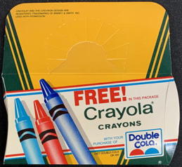 #SOZ025.5 - Group of 12 Double Cola Bottle Rider Crayola Crayons Giveaways