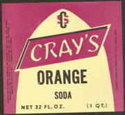 #ZLS108 - Gray's Orange Soda Bottle Label