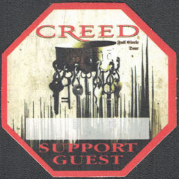 ##MUSICBP1469  - Creed OTTO Cloth Support Guest Pass from the 2010 Full Circle Tour