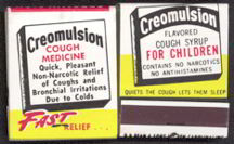 #TM084 - Full Pack Front Cover Striker Creomulsion Cough Medicine Matches