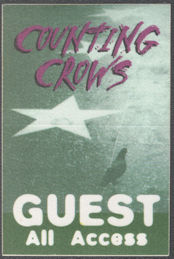 ##MUSICBP1357  - Counting Crows 1996 Recovering the Satellites Tour OTTO Cloth Guest Pass