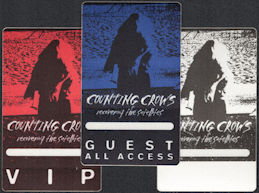 ##MUSICBP0548 - Group of 3 DIfferent Counting Crows Cloth OTTO Backstage Pass from the Recovering the Satellites Tour - Vip, Guest, All Access