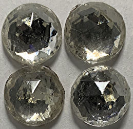 #BEADS1036 - Group of 4 Faceted and Foiled Crystal 13mm Glass Rauten Rose Glass Rhinestones