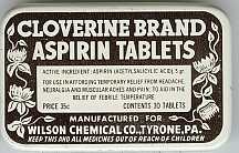 #CS078 - Group of 3 Cloverine Aspirin Tins