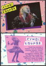 #Cards132 - Complete Set of 33 Topps Cyndi Lauper cards from 1985