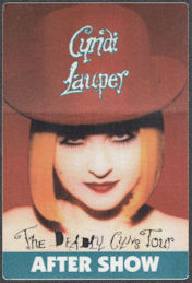 ##MUSICBP1465  - Cyndi Lauper OTTO Cloth After Show Pass from the 1994-95 Deadly Cyns Tour