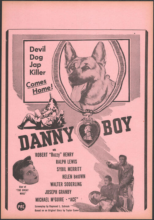 #CH326-38 - Danny Boy Movie Poster Broadside - "Devil Dog Jap Killer"