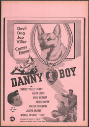 #CH326-38 - Danny Boy Movie Poster Broadside - "Devil Dog Jap Killer"