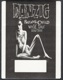 ##MUSICBP1285 - Danzig OTTO Cloth Backstage Pass from the 1999-2000 Satans Child World Tour