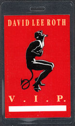 ##MUSICBP0459  - 1991 David Lee Roth (Van Halen) VIP Laminated Backstage Pass from the A Little Ain't Enough Tour