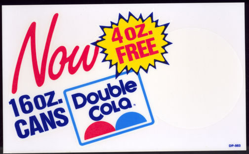 #SOZ072  - Larger 1970s Double Cola Decal