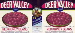 #ZLCA096 - Deer Valley Red Kidney Beans Label