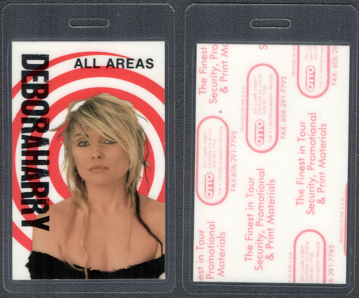 ##MUSICBP0465  - 1989 Deborah Harry OTTO Laminated Backstage Pass from the Def, Dumb & Blonde Tour