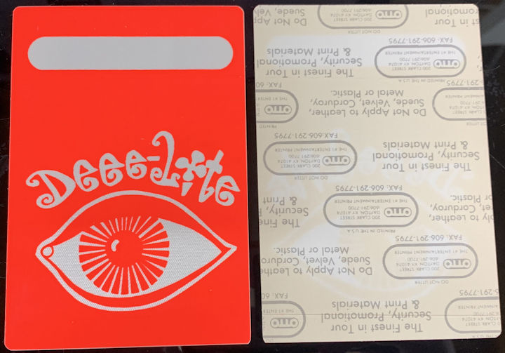 ##MUSICBP1482 - Deee-Lite OTTO Cloth Backstage Pass from the 1990 Groove is in the Heart Tour