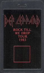 ##MUSICBP2086 - 1983 Def Leppard OTTO Laminated Backstage Pass from the Rock Till We Drop Tour