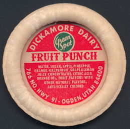 #DC172 - Dickamore Dairy Green Spot Fruit Punch Bottle Cap