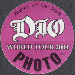 ##MUSICBP1483 - Dio OTTO Cloth Photo Pass from the 2004 Master of the Moon Tour