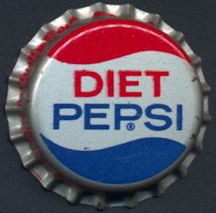 #BF151 - Group of 10 Early Cork Lined Diet Pepsi Bottle Caps