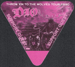 ##MUSICBP1269 - Dio OTTO Cloth Support Guest Backstage Pass from the 1990 Throw 'em to the Wolves Tour