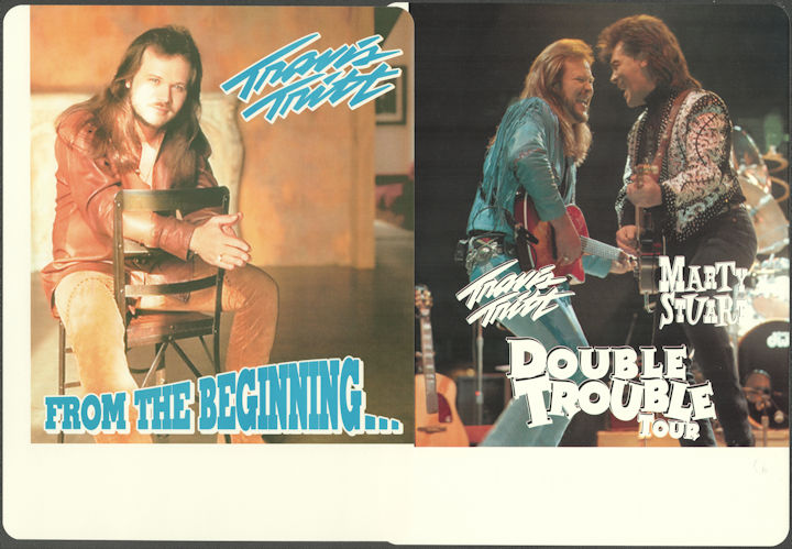 ##MUSICBQ0212 - Pair of Travis Tritt Tour Door Signs from the 1995 From the Beginning and 1996 Double Trouble Tours