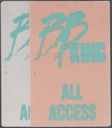 ##MUSICBP2112 - Pair of Rare B. B. King OTTO Cloth All Access Pass from the 1997 Deuces Wild Tour