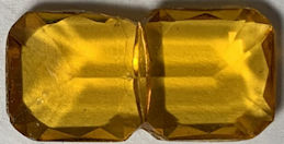 #BEADS0831 - Yellowish Amber Beveled Double Jewel Rhinestone
