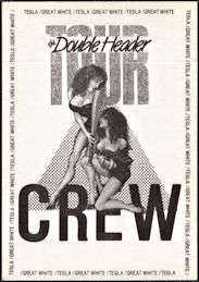 ##MUSICBP0157 - OTTO Cloth Crew Backstage Pass for the Tesla/Great White 1989 Double Header Tour