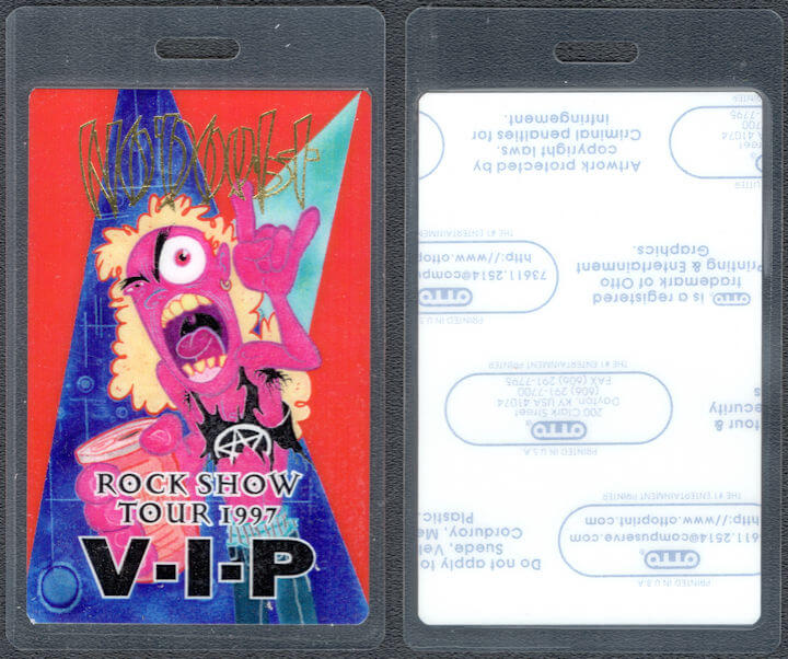 ##MUSICBP1678 - Scarce No Doubt OTTO Laminated VIP Pass from the 1997 Rock Show Tour