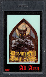 ##MUSICBP1284 - Dio OTTO Laminated All Area Backstage Pass from the 1987/88 Dream Evil Tour