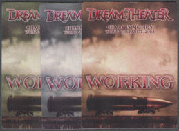##MUSICBP2024 - 3 Different Dream Theater OTTO Cloth Working Passes from the 2007-08 Chaos in Motion World Tour