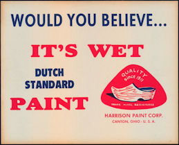 #SIGN209 - Dutch Standard Wet Paint Sign - Pictures a Wooden Shoe
