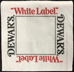 #TMSpirits154 - Group of 4 Dewar's White Label Advertising Napkins