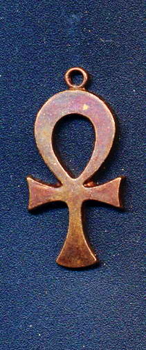 #BEADSC0285 - Heavy Well Made Brass Male Ankh Charm - Copyright Kim Co.