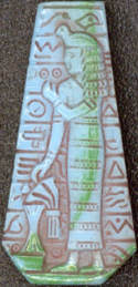 #BEADS0043 - Embossed Egyptian Revival Glass Cameo
