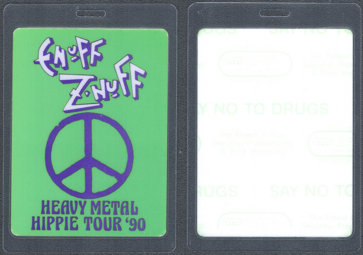 ##MUSICBP1512 - Enuff Z'Nuff OTTO Laminated Backstage Pass from the 1990 Heavy Metal Hippie Tour 