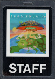 ##MUSICBP1862  - Super Rare Boston OTTO Laminated Staff Pass from the 1979 Euro Tour