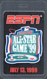 ##MUSICBP1654 - 1999 ESPN MLB All-Star Game OTTO Laminated Backstage Pass