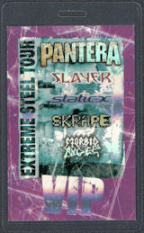 ##MUSICBP16841  - 2001 Extreme Steel Tour PERRI Laminated VIP Pass - Pantera, Slayer, Skrape, Morbid Angel, Static-X