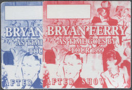 ##MUSICBP2152 - Pair of Bryan Ferry OTTO Cloth After Show Pass from the 1999 As Time Goes By Tour