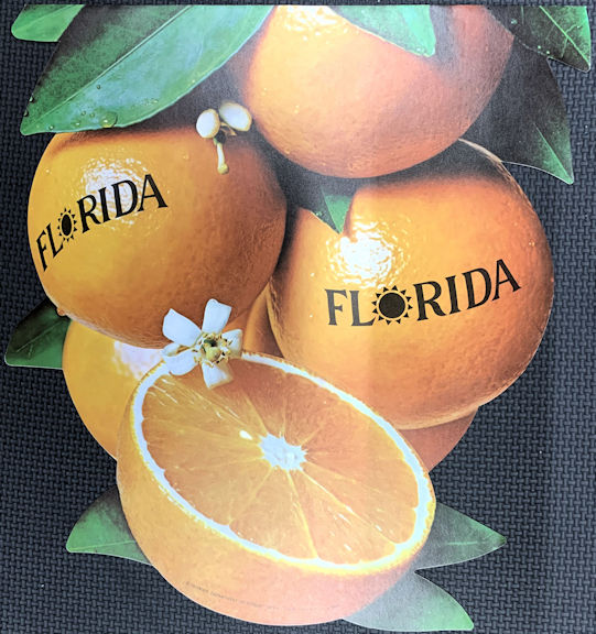 #SIGN229 - Large Florida Oranges Two Sided Paper Banner