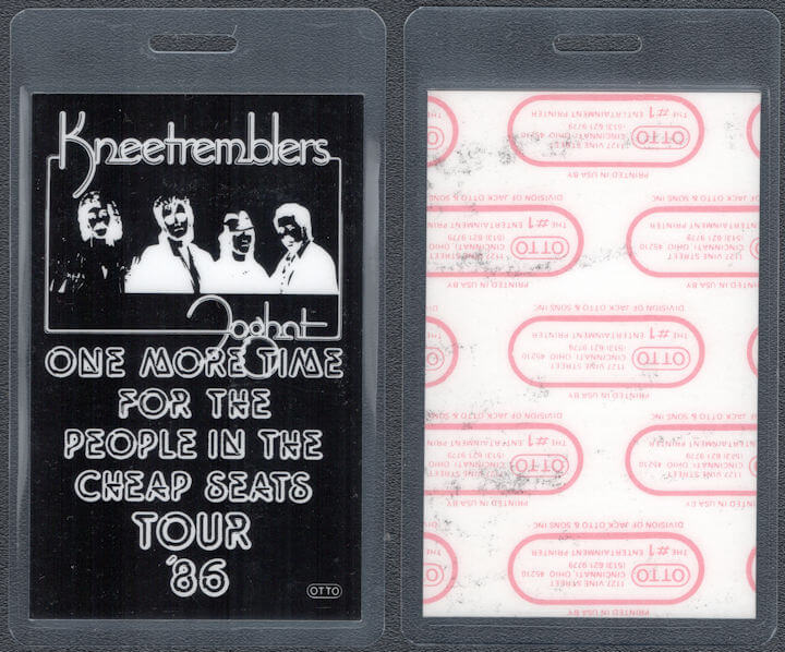 ##MUSICBP1516 - Kneetremblers/Foghat OTTO Laminated Pass from the 1989 One More Time for the People in the Cheap Seats Tour