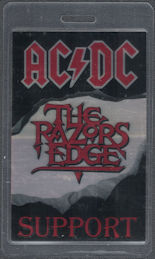 ##MUSICBP2057 - 1990/91 AC DC Laminated OTTO Metallic Backstage Pass from the "Razor's Edge" Tour