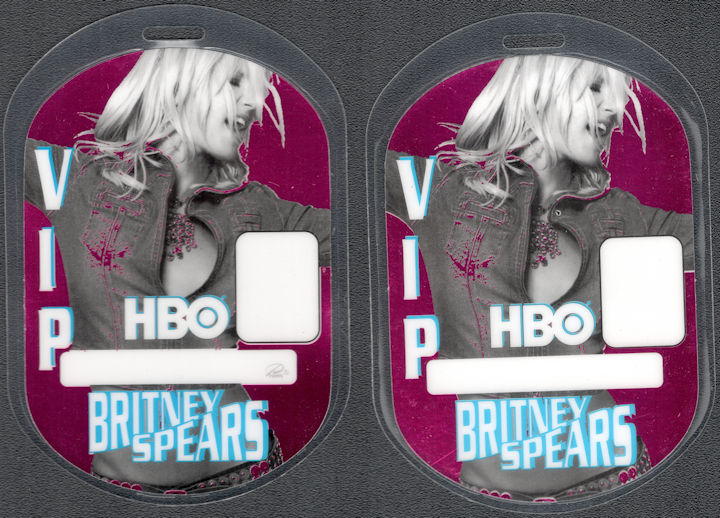 ##MUSICBP1876  - Britney Spears VIP Laminated Perri Backstage Pass from the Dream within a Dream Tour