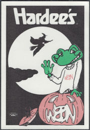 ##MUSICBP2205 - 1991 Hardee's and WEBN Radio Glow in the Dark OTTO Halloween Patch
